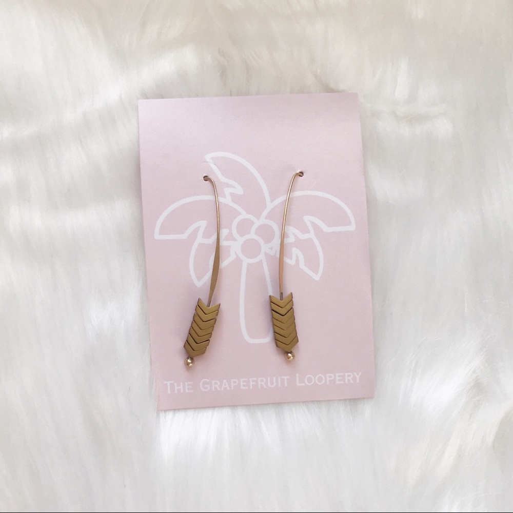 New Gold colored Arrow Earrings